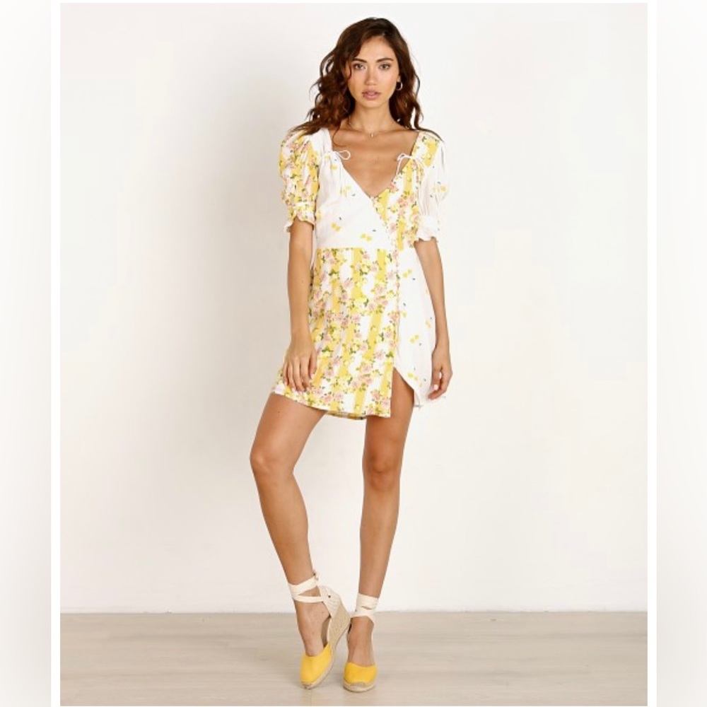 For Love and Lemons Savannah Wrap Mini Dress